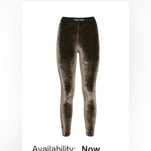 Tom ford Stretch velvet logo leggings